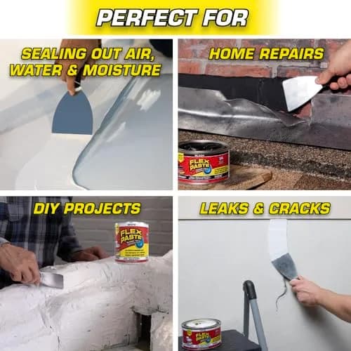 Flex Paste Waterproof Sealant Cartridge 255g (9 oz) | Blocks Water & Air, Paintable Rubberized Barrier thumbnail 5
