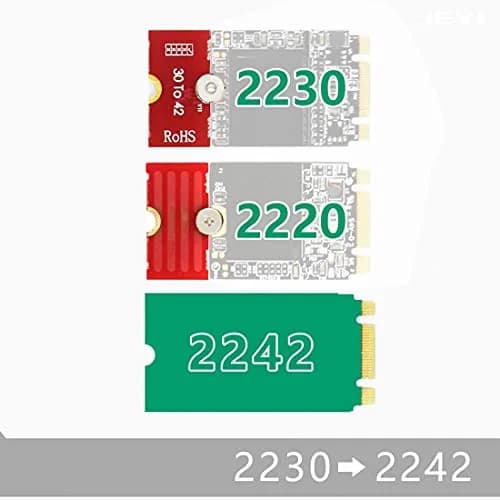JEYI M2 M2PLUS NGFF NVME M.2 Extended Transfer 2230, 2242, 2260, 2280 | Durable Metal Support, Adjustable Length, Easy Install thumbnail 4