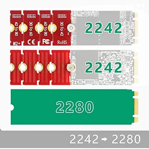 JEYI M2 M2PLUS NGFF NVME M.2 Extended Transfer 2230, 2242, 2260, 2280 | Durable Metal Support, Adjustable Length, Easy Install thumbnail 5