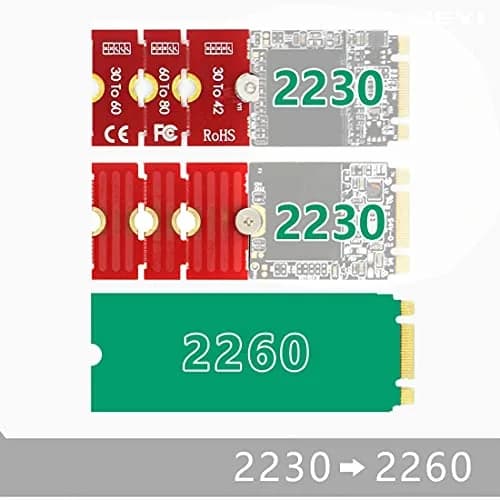 JEYI M2 M2PLUS NGFF NVME M.2 Extended Transfer 2230, 2242, 2260, 2280 | Durable Metal Support, Adjustable Length, Easy Install thumbnail 6