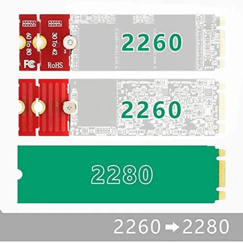 JEYI M2 M2PLUS NGFF NVME M.2 Extended Transfer 2230, 2242, 2260, 2280 | Durable Metal Support, Adjustable Length, Easy Install thumbnail 7