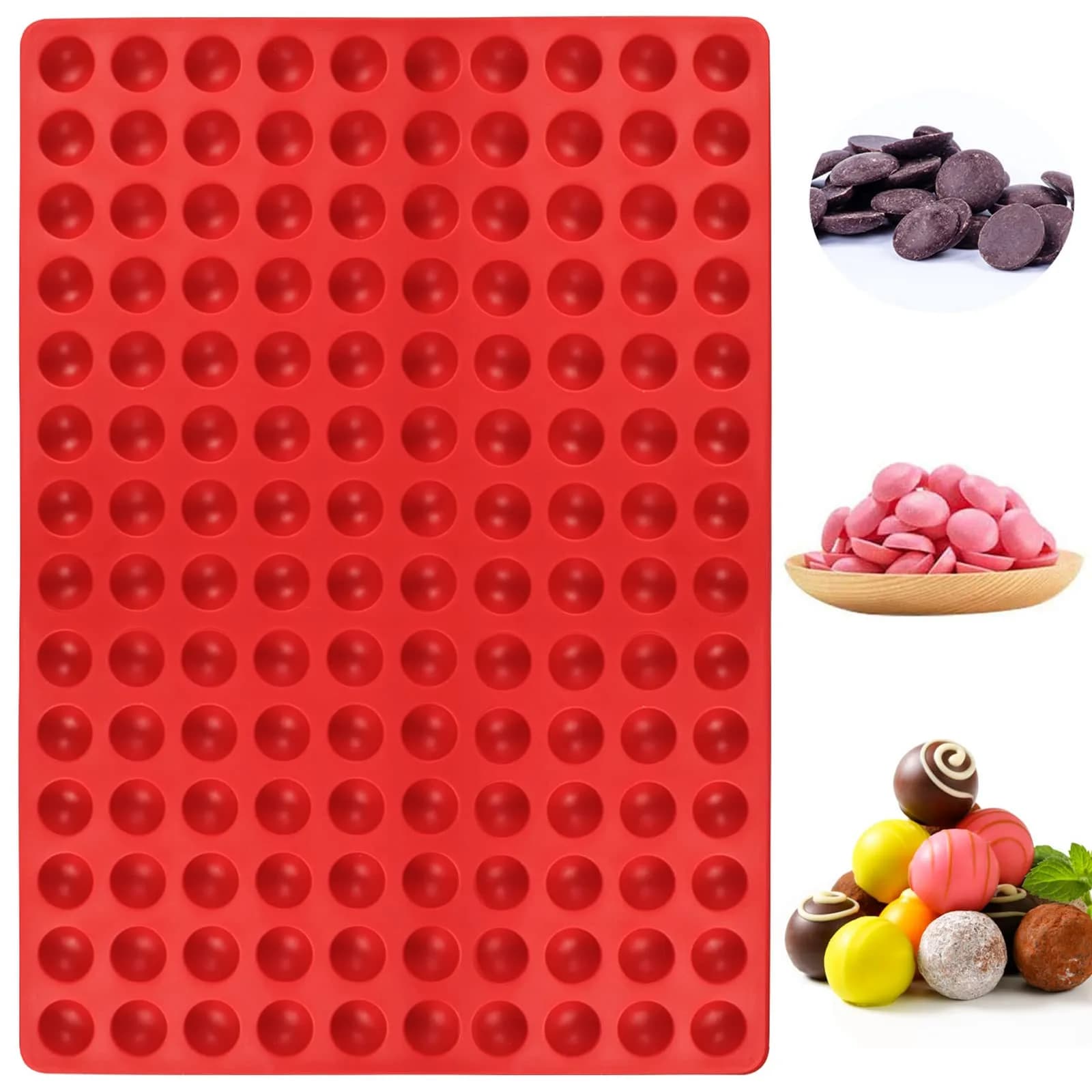 Palksky 468-Cavity Mini Round Silicone Mold | 0.02 Oz Per Cavity, 15.5" x 10.8" Sheet — 1PCS 140-Cavity