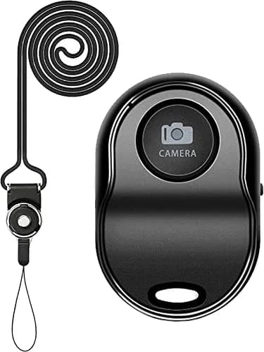 [ASHUTB] Bluetooth 5.0 Remote Shutter for iPhone & Android Camera | Wireless Selfie Button, 50 ft Range, Half-Year Battery (Black) thumbnail 1