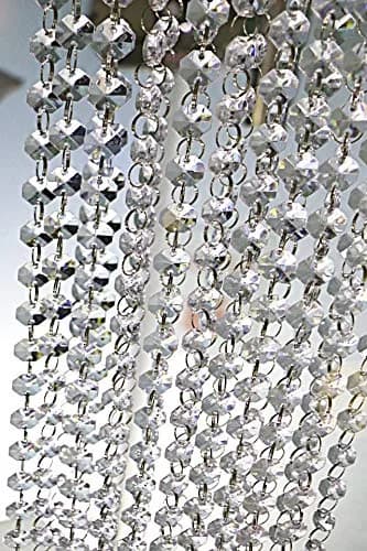 KinHom Acrylic Crystal Garland Strands 99ft | Elegant Hanging Bead Chain for Weddings & Christmas thumbnail 2