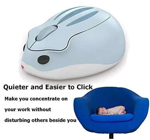 SHARE SUNSHINE 2.4GHz Wireless Hamster Mouse | Silent, Compact, 1200 DPI, Blue thumbnail 6