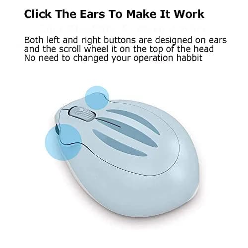 SHARE SUNSHINE 2.4GHz Wireless Hamster Mouse | Silent, Compact, 1200 DPI, Blue thumbnail 7