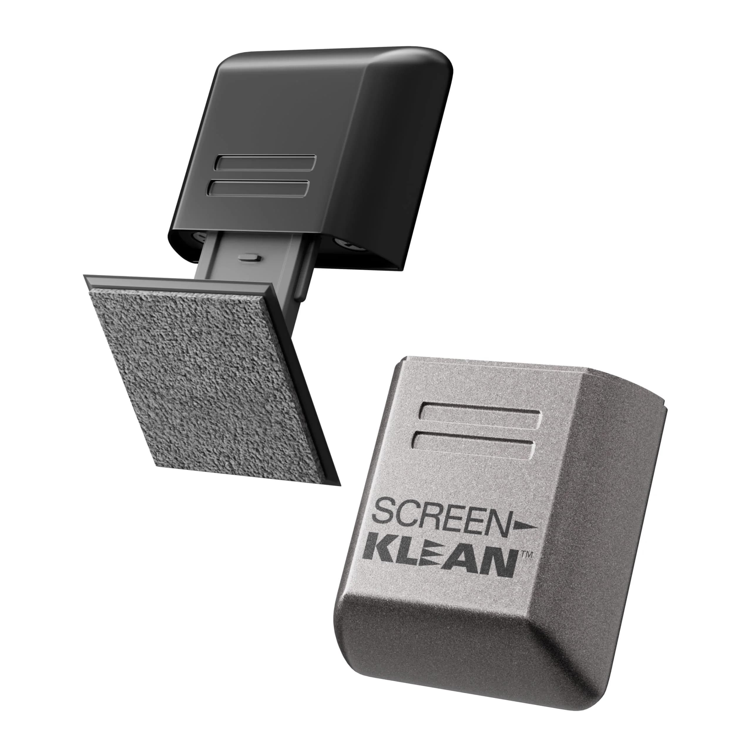 CarbonKlean ScreenKlean Tablet Screen Cleaner, Injected Black | Reusable, Microfiber, 150+ Uses — Electroplated Silver