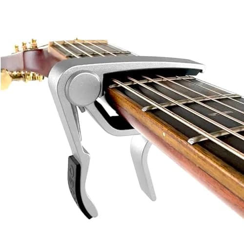 WINGO Silver Guitar Capo for Acoustic & Electric Guitars | Quick-Release, No Buzz, 6-String Steel Acoustic/Electric thumbnail 5