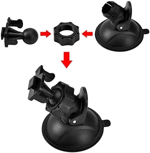 TiToeKi Dash Cam Suction Mount with 15+ Swivel Ball Adapters | Universal Fit for Most Dash Cameras thumbnail 4