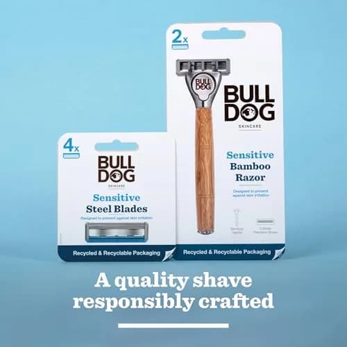 Bulldog Skincare - Sensitive Steel Blades - Men's Razor Blade Refills (4 Pack) | Suitable for Sensitive Skin thumbnail 6
