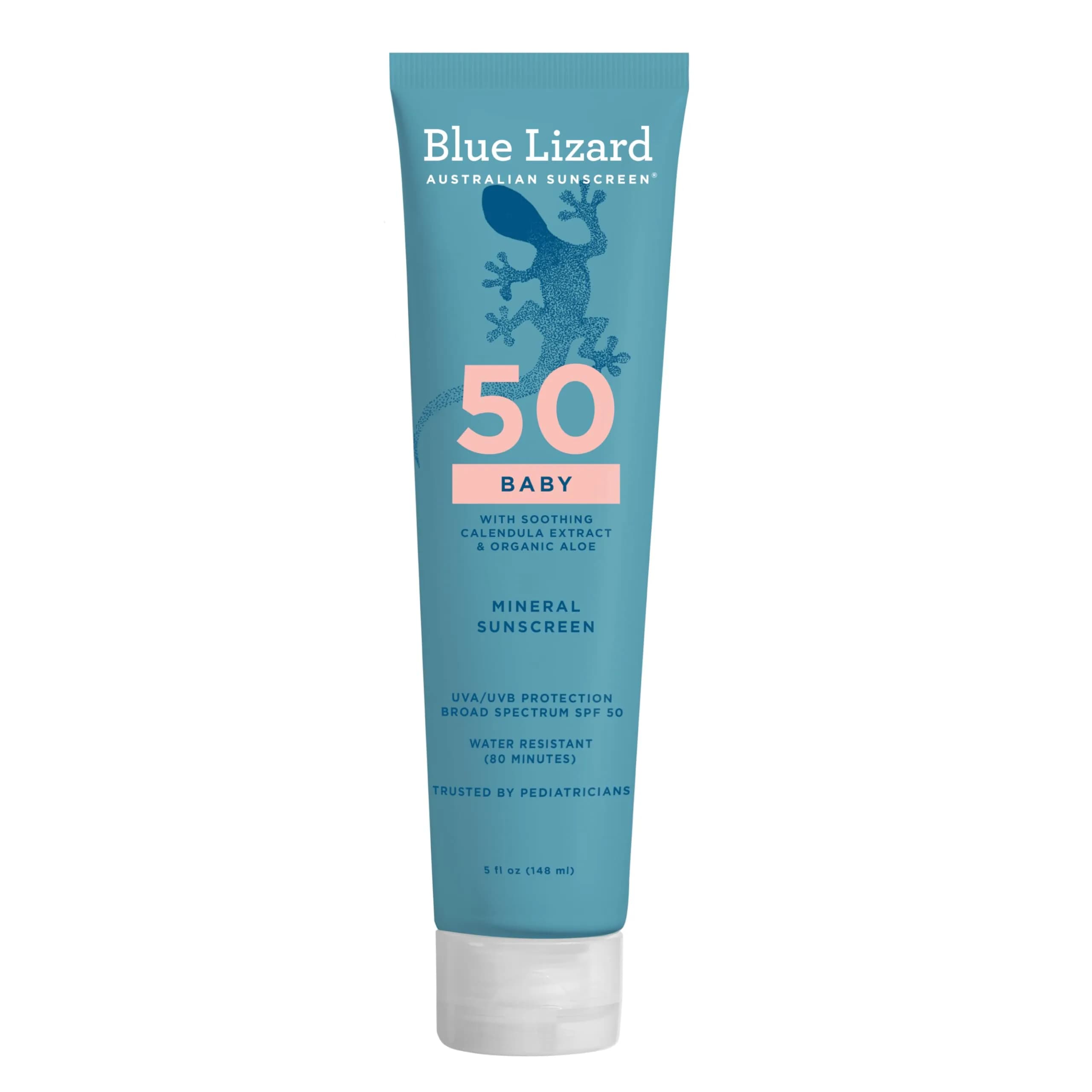Blue Lizard Baby Mineral Sunscreen SPF 50+ 148ml (5 Fl Oz) | Fragrance-Free, Water-Resistant, Reef-Safe