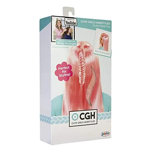 JAKKS Pacific Pink Wig - Straight Hair Style for Girls | Easy to Style & Wear thumbnail 4