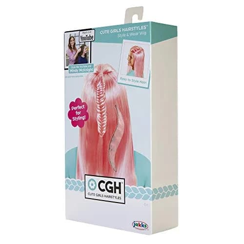 JAKKS Pacific Pink Wig - Straight Hair Style for Girls | Easy to Style & Wear thumbnail 5