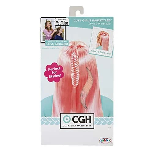 JAKKS Pacific Pink Wig - Straight Hair Style for Girls | Easy to Style & Wear thumbnail 3