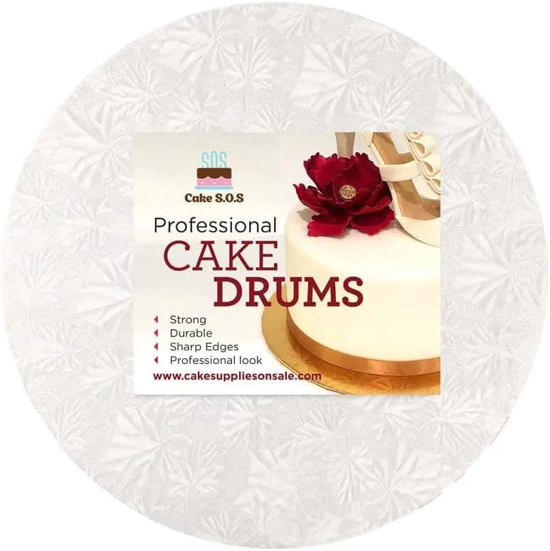 Cake S.O.S White Round Cake Drum 25.4 cm (10 inch) | Sturdy Base for Elegant Cake Presentation