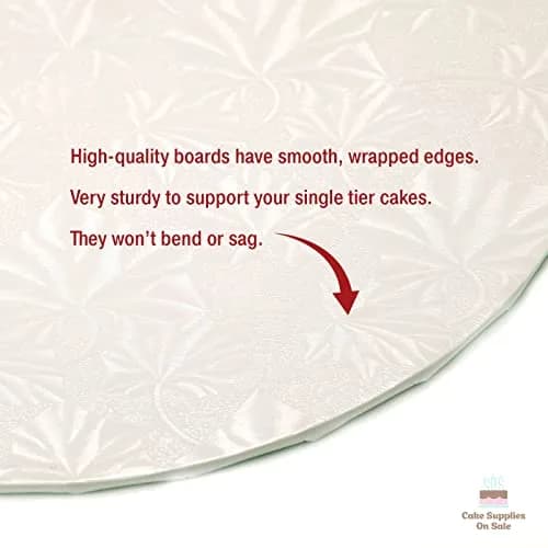 Cake S.O.S White Round Cake Drum 25.4 cm (10 inch) | Sturdy Base for Elegant Cake Presentation thumbnail 4