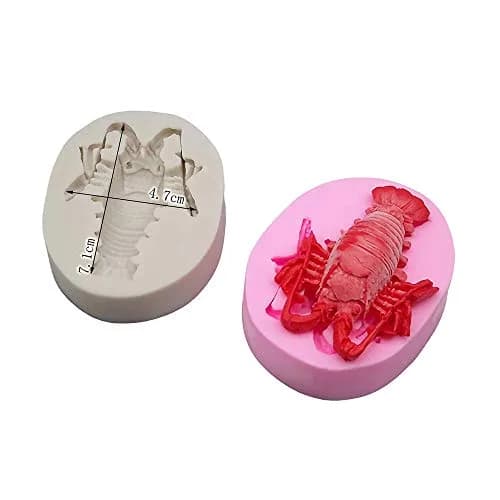 Fewo Lobster Silicone Fondant Mold - Crayfish Food-Grade, Flexible, Heat-Resistant, 2.8x1.6 inches | Cake & Craft Decor thumbnail 4