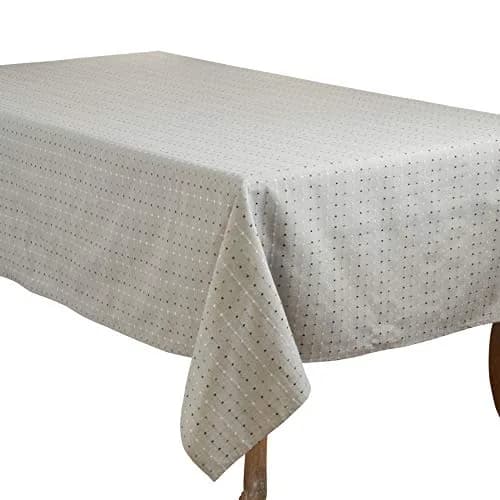SARO LIFESTYLE Square Stitched Tablecloth 183 cm (72 in) x 153 cm (60 in) | All-Season Versatile Dining Decor thumbnail 1