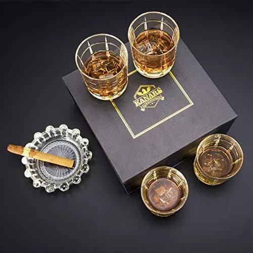 KANARS Crystal Glass Whiskey Tumbler 10 Oz | Lead-Free Crystal, Elegant & Durable thumbnail 8