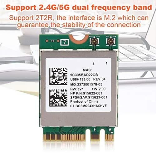 ASHATA RTL8822BE M.2 Network Card with Bluetooth 4.2 | 867Mbps Dual-Band WiFi for Windows 7/8/10 thumbnail 3