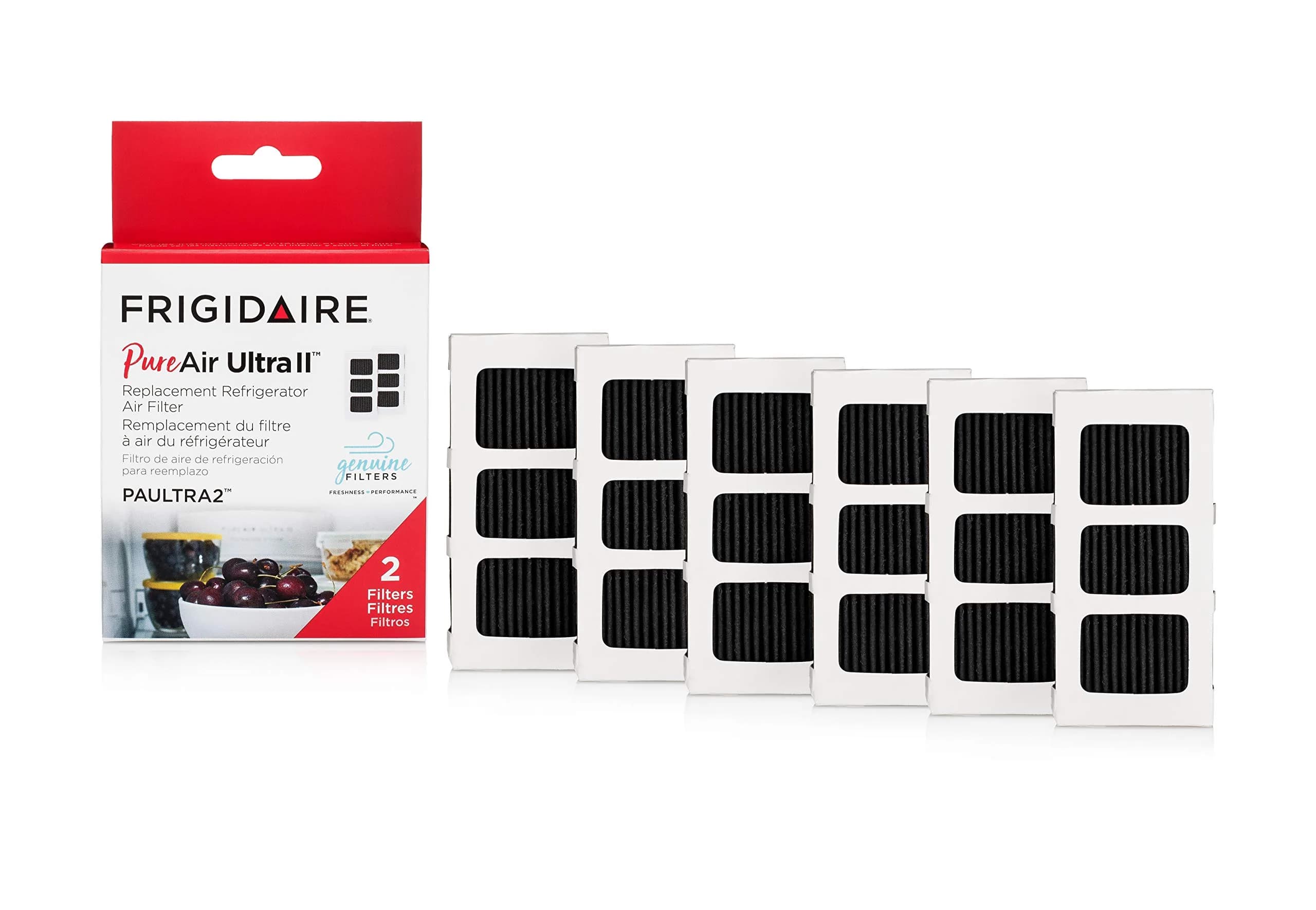 Frigidaire Pure Air Ultra II PAULTRA2 Refrigerator Air Filter 6 Pack | 9.65cm x 4.57cm