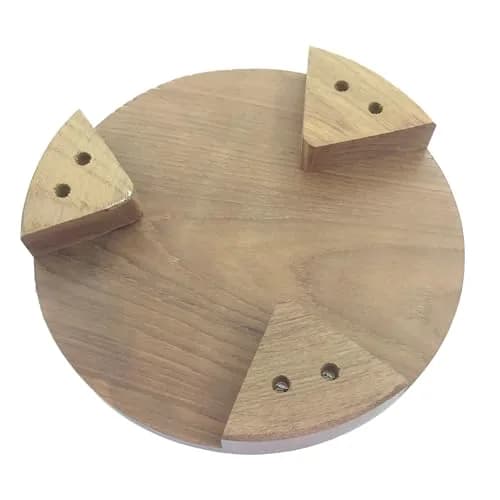 SHRIYA Wooden Chakla Belan Set 8x8 inch | Handmade Teak Roti Board & Pin for Daily Indian Cooking thumbnail 4