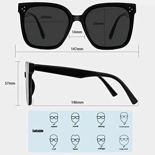 MAXJULI Oversized Sunglasses for Women Men | 59mm (2.32 in) Lens Width thumbnail 4