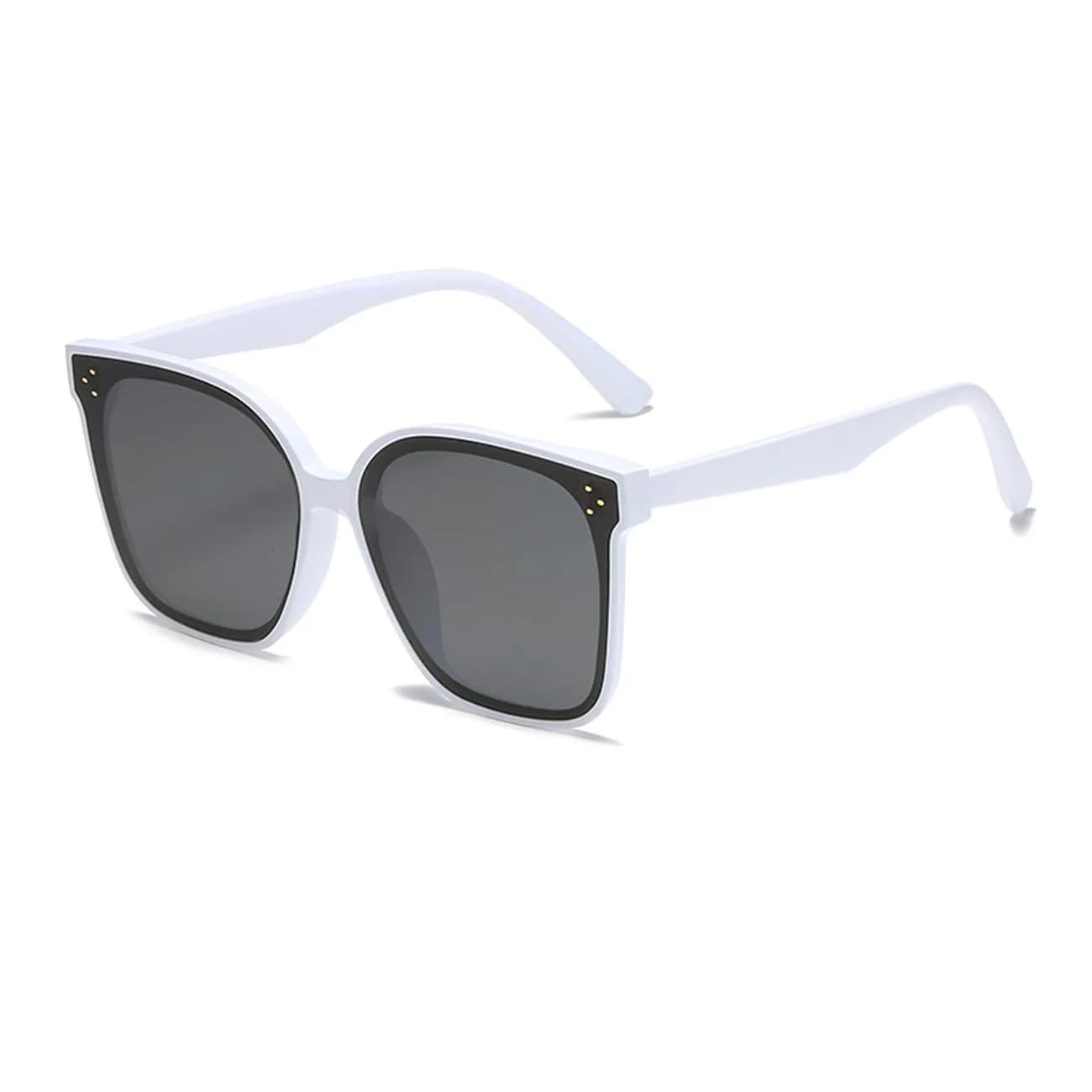 MAXJULI Oversized Sunglasses for Women Men | 59mm (2.32 in) Lens Width — White/Black