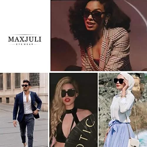 MAXJULI Oversized Sunglasses for Women Men UV Protection | Polarized Retro Style thumbnail 2