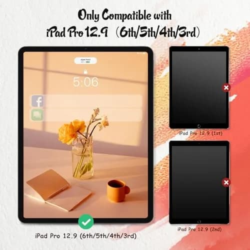 KCT Paperfeel Screen Protector for iPad Pro 12.9 Inch | Matte Anti-Glare, Paper-Like Feel, Compatible with 2022-2018 Models thumbnail 5
