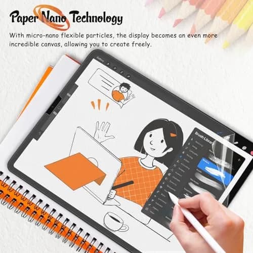 KCT Paperfeel Screen Protector for iPad Pro 12.9 Inch | Matte Anti-Glare, Paper-Like Feel, Compatible with 2022-2018 Models thumbnail 6