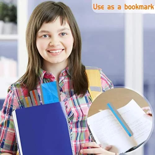 WEDTYGH Guided Reading Strips for Dyslexia 19cm x 7cm (Large) & 19cm x 3cm (Small) | 12 Pieces, 6 Colors, PVC Plastic thumbnail 6