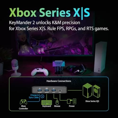 IOGEAR KeyMander 2 Keyboard/Mouse Adapter for Consoles | FPS Mouse Control, PS4, Xbox Series X/S, Switch thumbnail 4