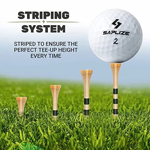 SAPLIZE Bamboo Golf Tees Pack of 150 | Durable & Reliable Golf Accessories thumbnail 3