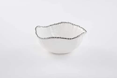 Pampa Bay Salerno Porcelain Large Salad Bowl | Elegant Serving for Family & Parties, Oven & Dishwasher Safe (10.5" x 10" x 4.5") thumbnail 2