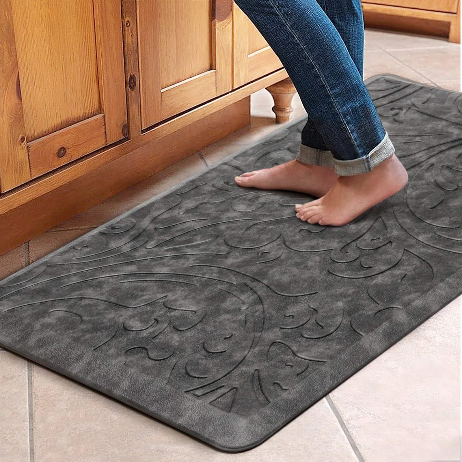 KMAT Anti-Fatigue Kitchen Mat 51cm x 25cm (20" x 1'8") | Cushioned Comfort for Standing Desks
