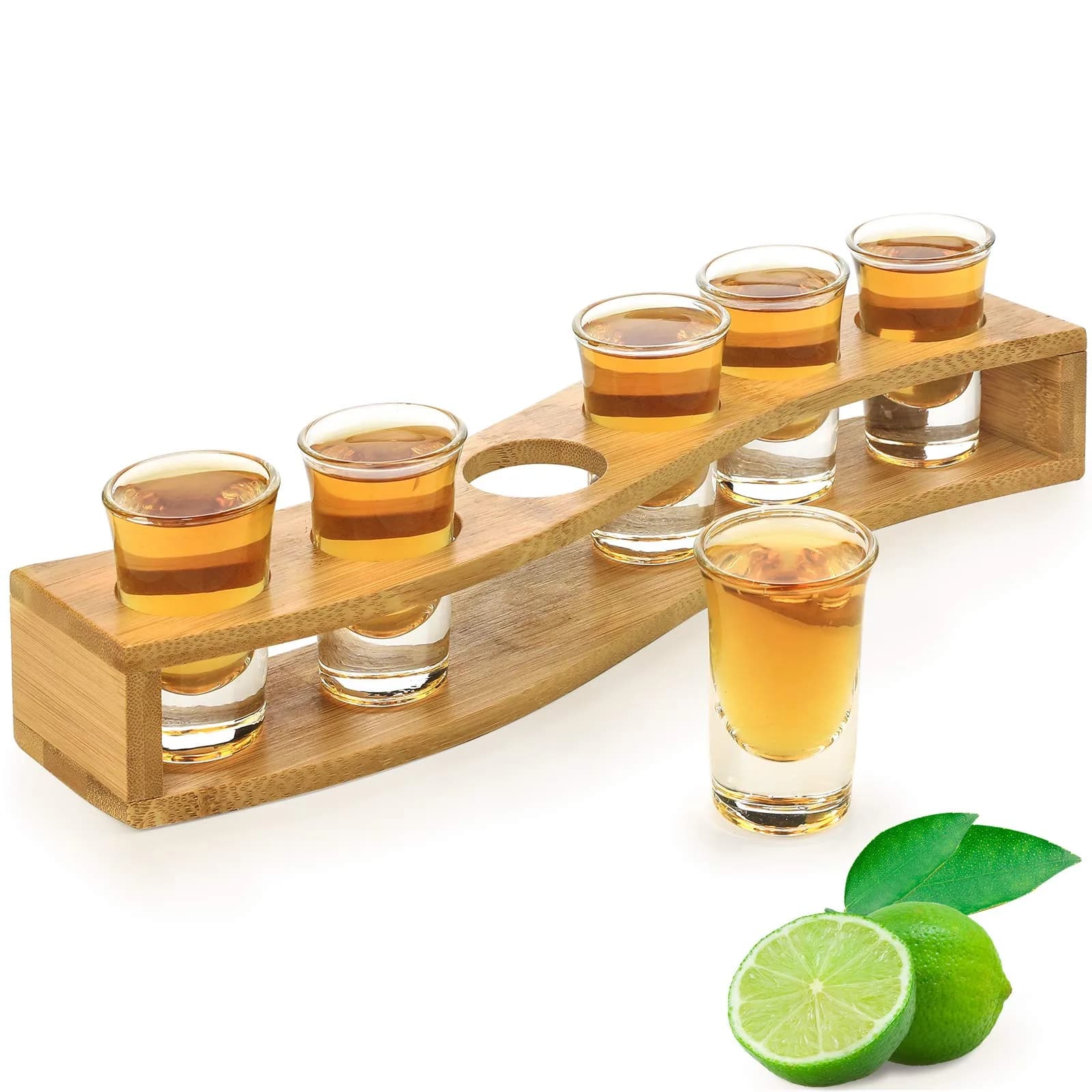 LINALL Shot Glasses 6pcs 30ml Heavy Base | Crystal Clear Drinkware for Whisky & Tequila - main product image