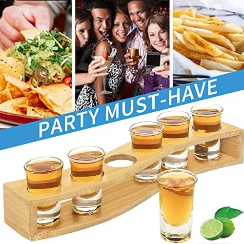 LINALL Shot Glasses 6pcs 30ml Heavy Base | Crystal Clear Drinkware for Whisky & Tequila thumbnail 4