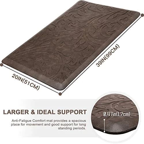 KMAT Anti-Fatigue Kitchen Mat 99cm x 51cm (39" x 20") | Cushioned Comfort Standing Rug for Home & Office thumbnail 2