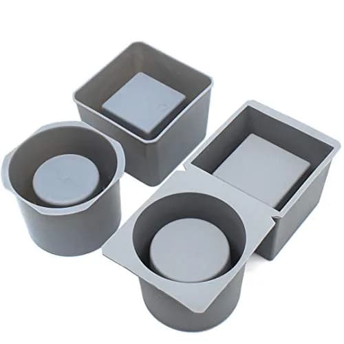 catin Silicone Planter Molds for Cement Round and Square | DIY Concrete Pot Forms for Succulents & Decor thumbnail 1