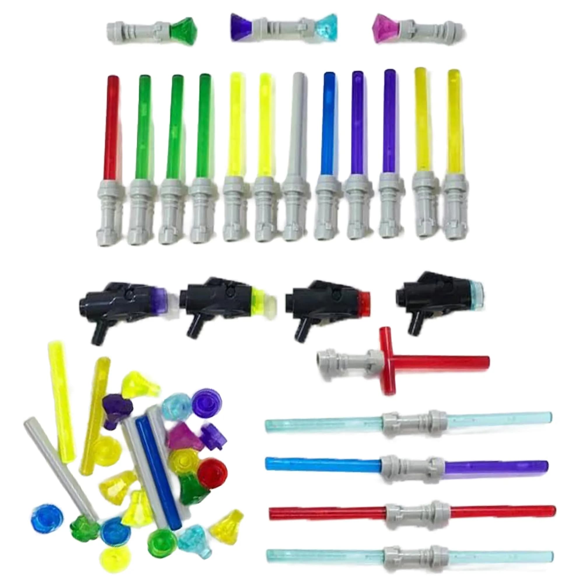 Brick Loot Light Sword & Blaster Pack Building Block Accessories 75pcs | ASTM-Tested Educational Toy