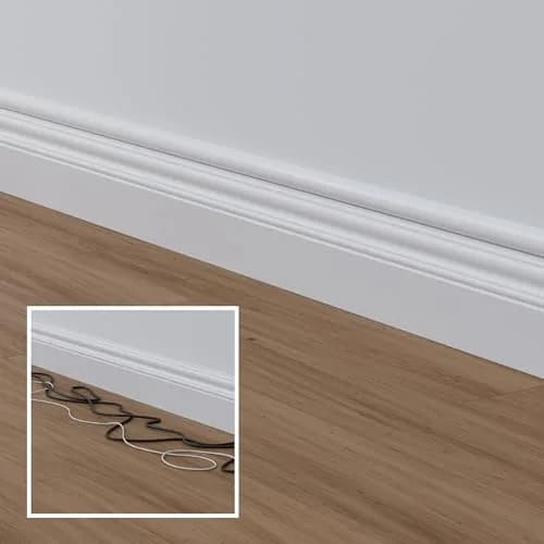 D-Line White Cord Cover Kit 13.08ft (4m) | Paintable Cable Raceway for Wall Wire Hiding thumbnail 6
