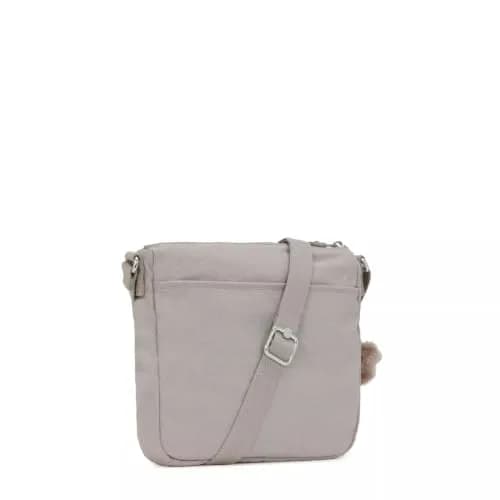 Kipling Sebastian Crossbody Bag Grey Gris 25cm (9"L x 8.5"H x 1.75"D) | Lightweight Water-Resistant Nylon Messenger thumbnail 5