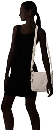 Kipling Sebastian Crossbody Bag Grey Gris 25cm (9"L x 8.5"H x 1.75"D) | Lightweight Water-Resistant Nylon Messenger thumbnail 2