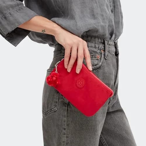 Kipling Women's Creativity Large Pouch Red Rouge | Lightweight Travel Organizer 19cm (7.5in) thumbnail 6
