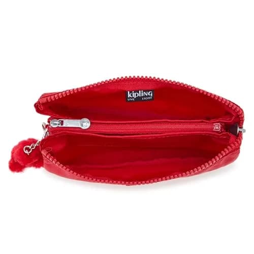 Kipling Women's Creativity Large Pouch Red Rouge | Lightweight Travel Organizer 19cm (7.5in) thumbnail 3
