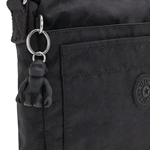 Kipling Sebastian Crossbody Bag Black Noir 21.59cm (8.5")H x 12.7cm (5")W x 4.45cm (1.75")D | Lightweight & Durable Nylon Messenger thumbnail 8