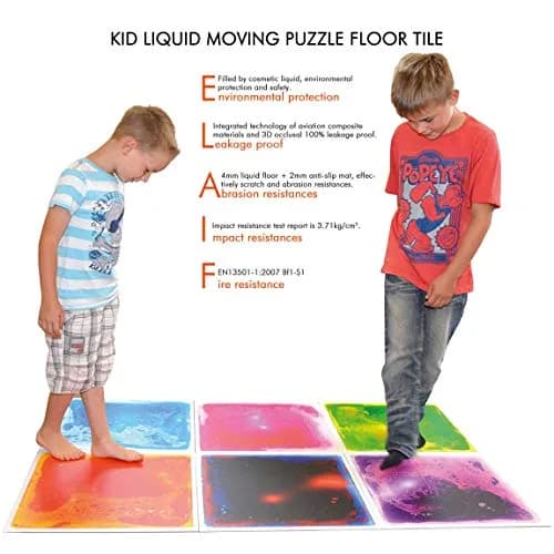 LONGKING Sensory Tiles for Children 12" x 12" | Liquid Floor Tiles for Autism & Play thumbnail 8