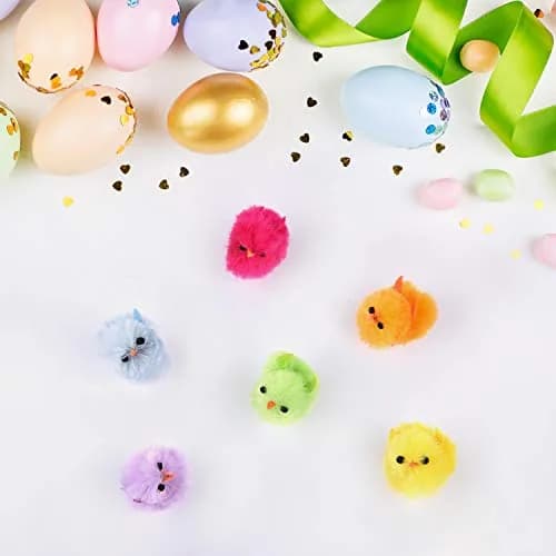 TUPARKA Mini Easter Chicks 3cm (1.2 inch) Pack of 12 | Cute Chenille Decorations for Easter Party thumbnail 7