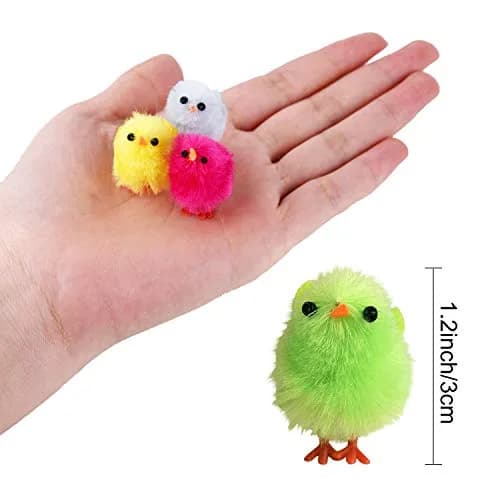 TUPARKA Mini Easter Chicks 3cm (1.2 inch) Pack of 12 | Cute Chenille Decorations for Easter Party thumbnail 2